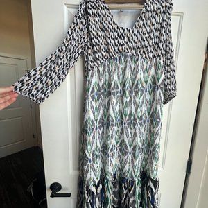 Chico's 40th Anniversary Ikat Clip Dot Dress (rare!)